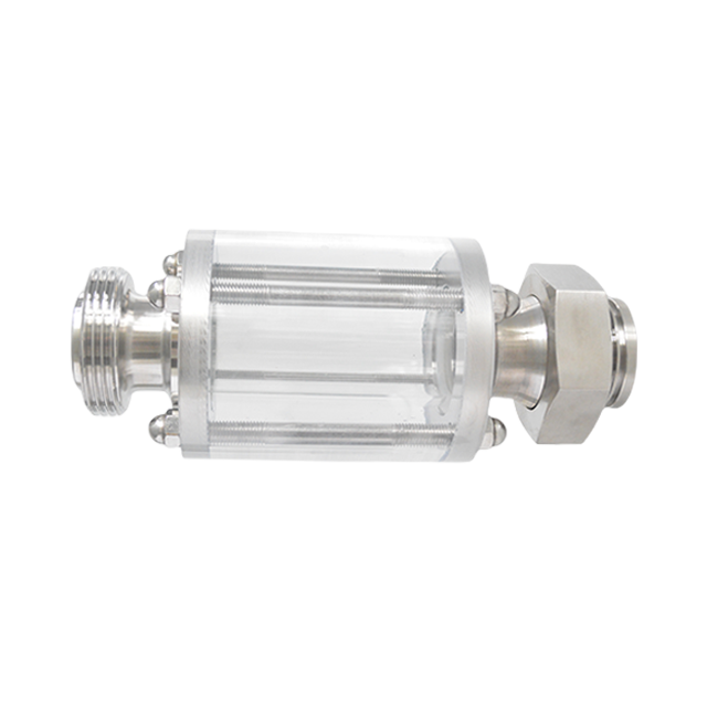 Stainless Steel Pipeline Straight Through Threaded Flow Sight Glass 
