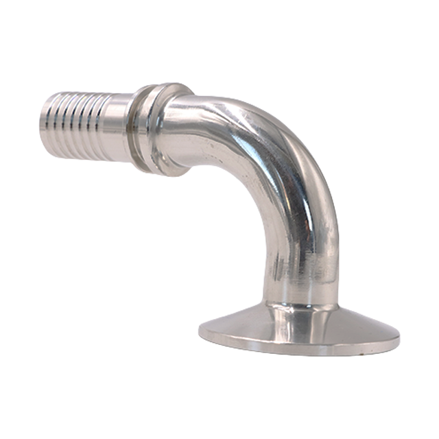 Sanitary Stainless Steel Food Grade Tri Clamp - Hose Barb 90 degree bend Adaptor Fitting