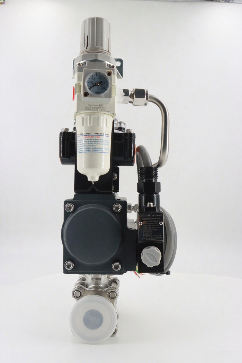 Stainless Steel Sanitary Straight-through Pneumatic Quick-install Ball Valve