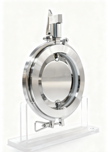 Stainless Steel Sanitary Hastelloy Powder Manual Butterfly Valve