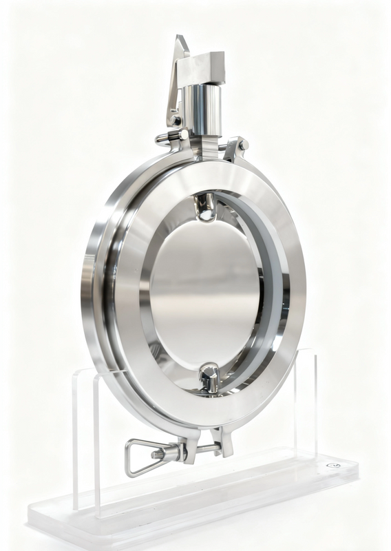 Stainless Steel Sanitary Hastelloy Powder Manual Butterfly Valve