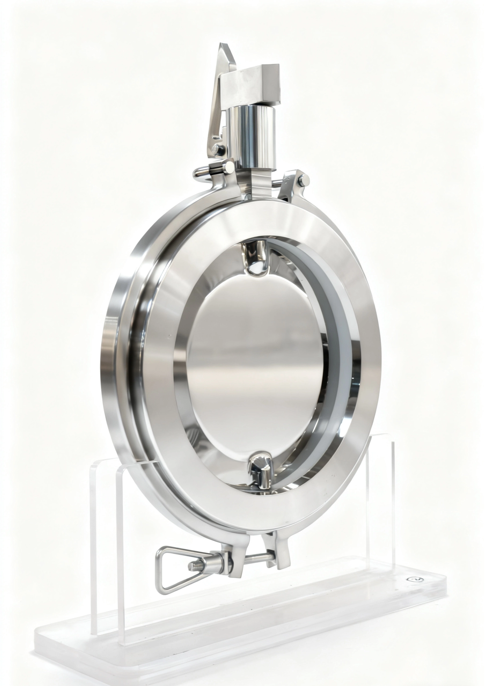 Stainless Steel Sanitary Hastelloy Powder Manual Butterfly Valve