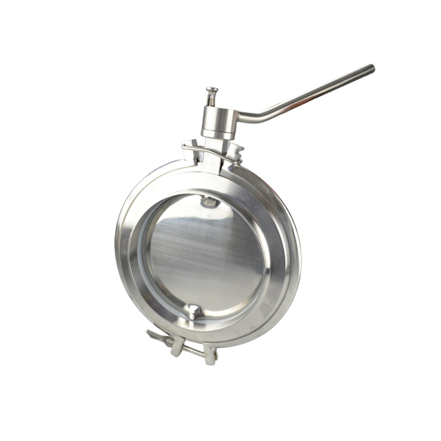 High-purity sanitary stainless steel manual powder butterfly valve
