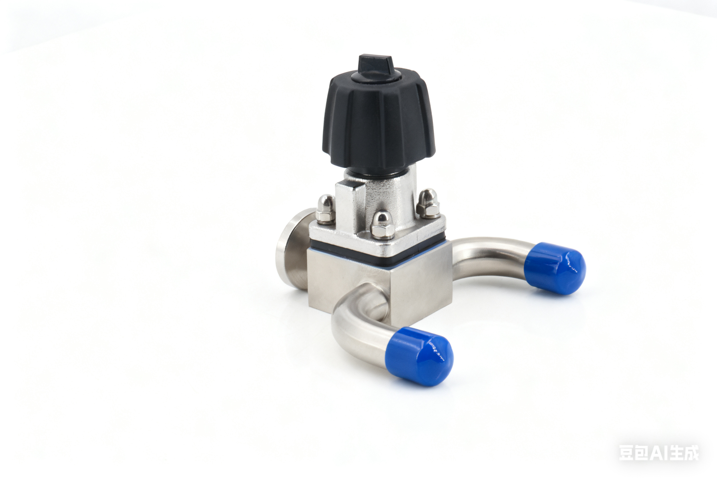 Stainless steel aseptic manual U-shaped diaphragm valve