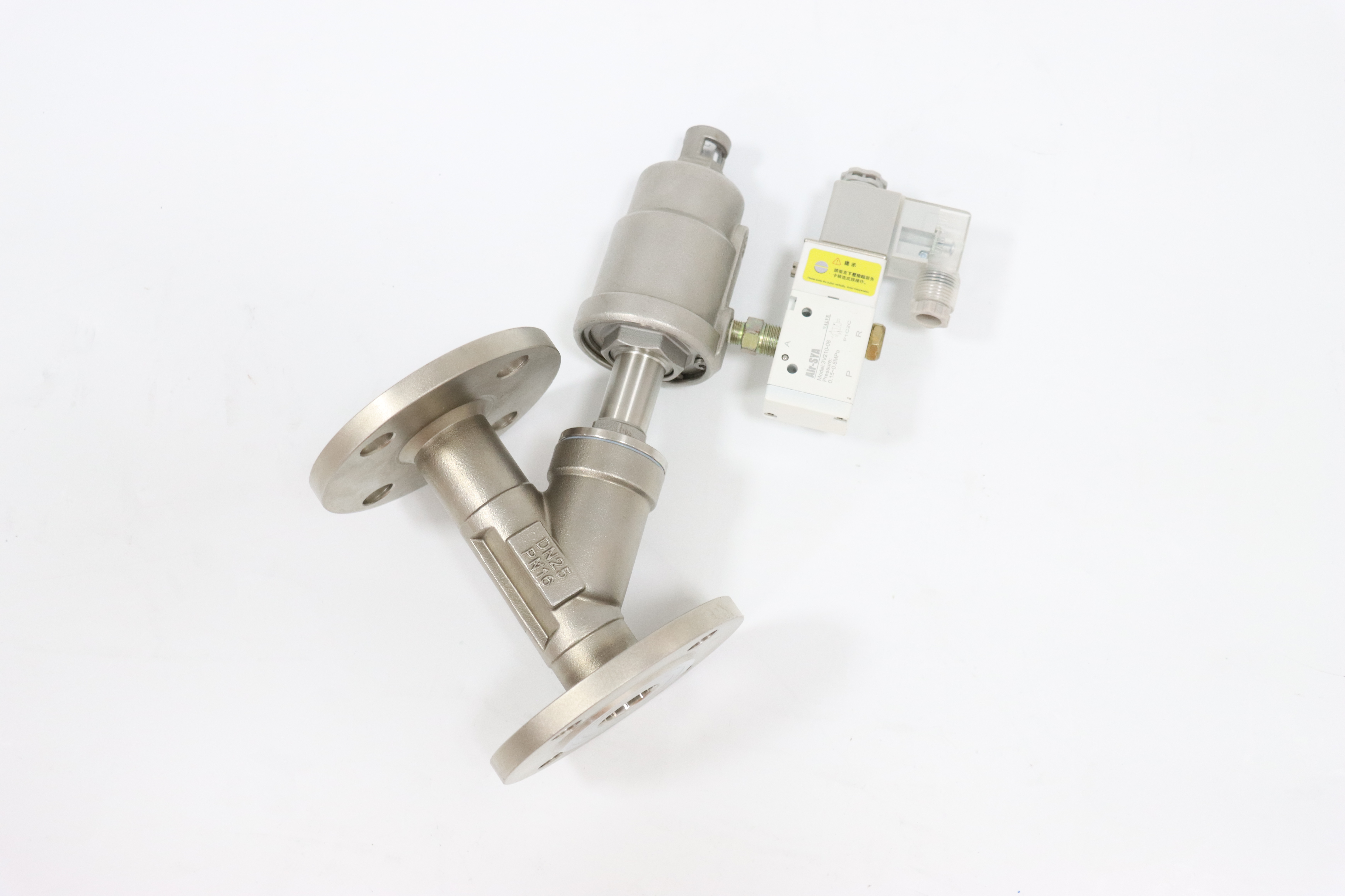 Stainless Steel Two Way Female Air Pneumatic Angle Seat Valve