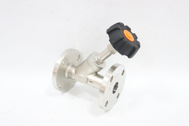 Stainless Steel Flange Steam Valve Plastic Head Manual Angle Seat Valve
