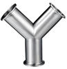 Stainless steel Sch40 equal length straight Y-type quick-installation pipe fitting tee