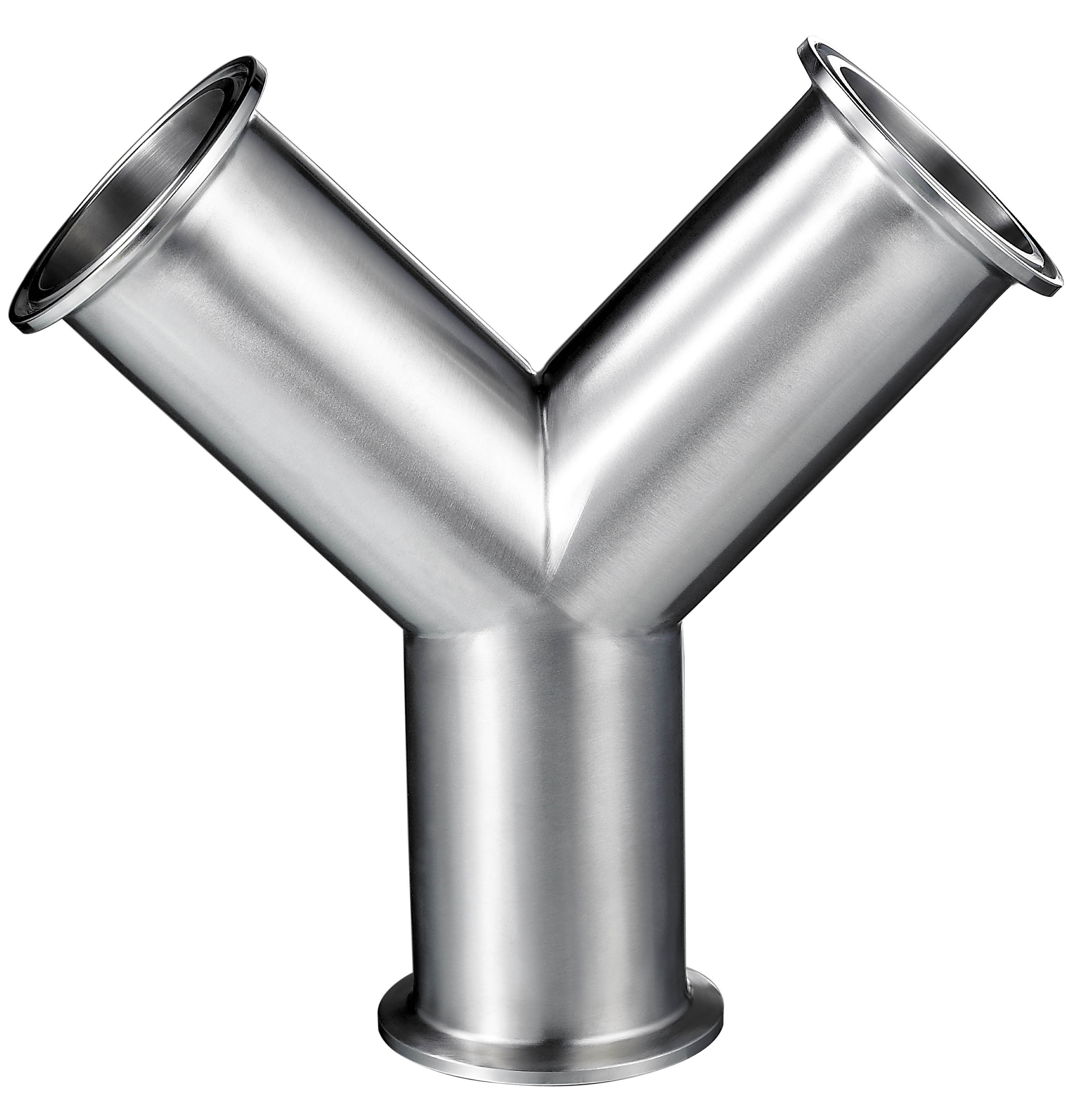 Stainless steel Sch40 equal length straight Y-type quick-installation pipe fitting tee