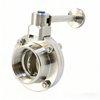 STAINLESS STEEL DN100 High Performance Vacuum Clamp Butterfly Valve