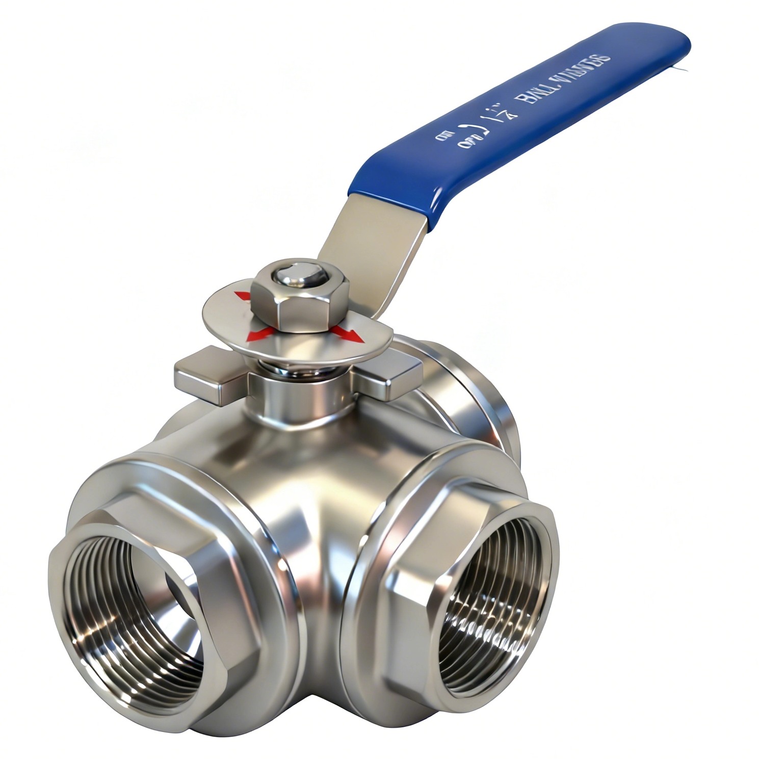 Stainless steel three-way internal thread manual ball valve