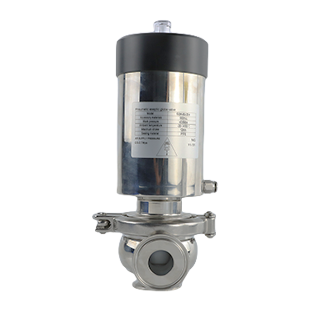 Stainless Steel Sanitary Single Seat Clamped Pneumatic Flow Diversion Valve with Positioner