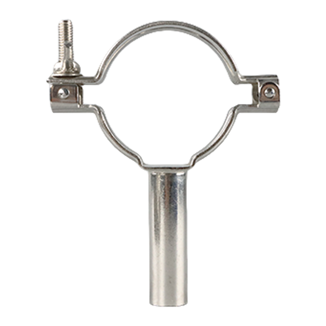 Sanitary Round Stainless Steel Single Pin Hinged Pipe Holder Clamp