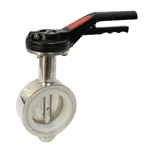  Sanitary DIN Stainless Steel Wafer Type Butterfly Valve