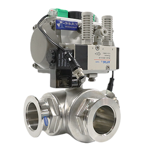 Sanitary Stainless Steel Pneumatic 3-Way Clamped Ball Valve with Intelligent Positioner