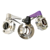  Sanitary Stainless Steel Tri-Clamp Butterfly Valve with Muti-position/Fractional Handle