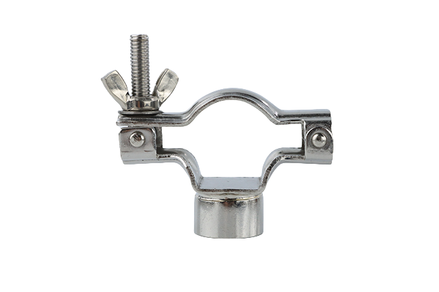  Stainless Steel Adjustable Bolt-On Threaded Pipe Support Bracket