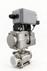Stainless steel sanitary positioner pneumatic regulating ball valve