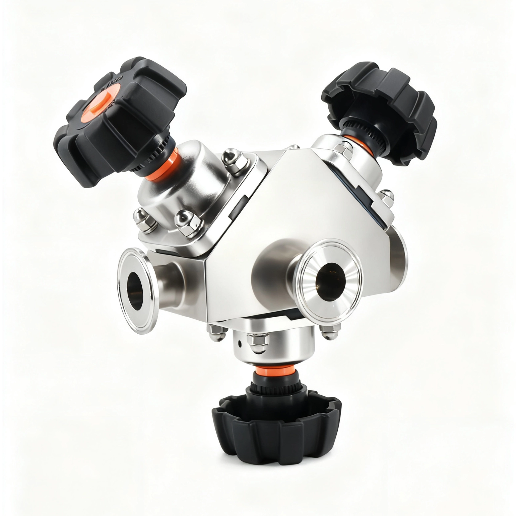 316L Sanitary Grade Multi-channel Biopharmaceutical Manual Diaphragm Valve