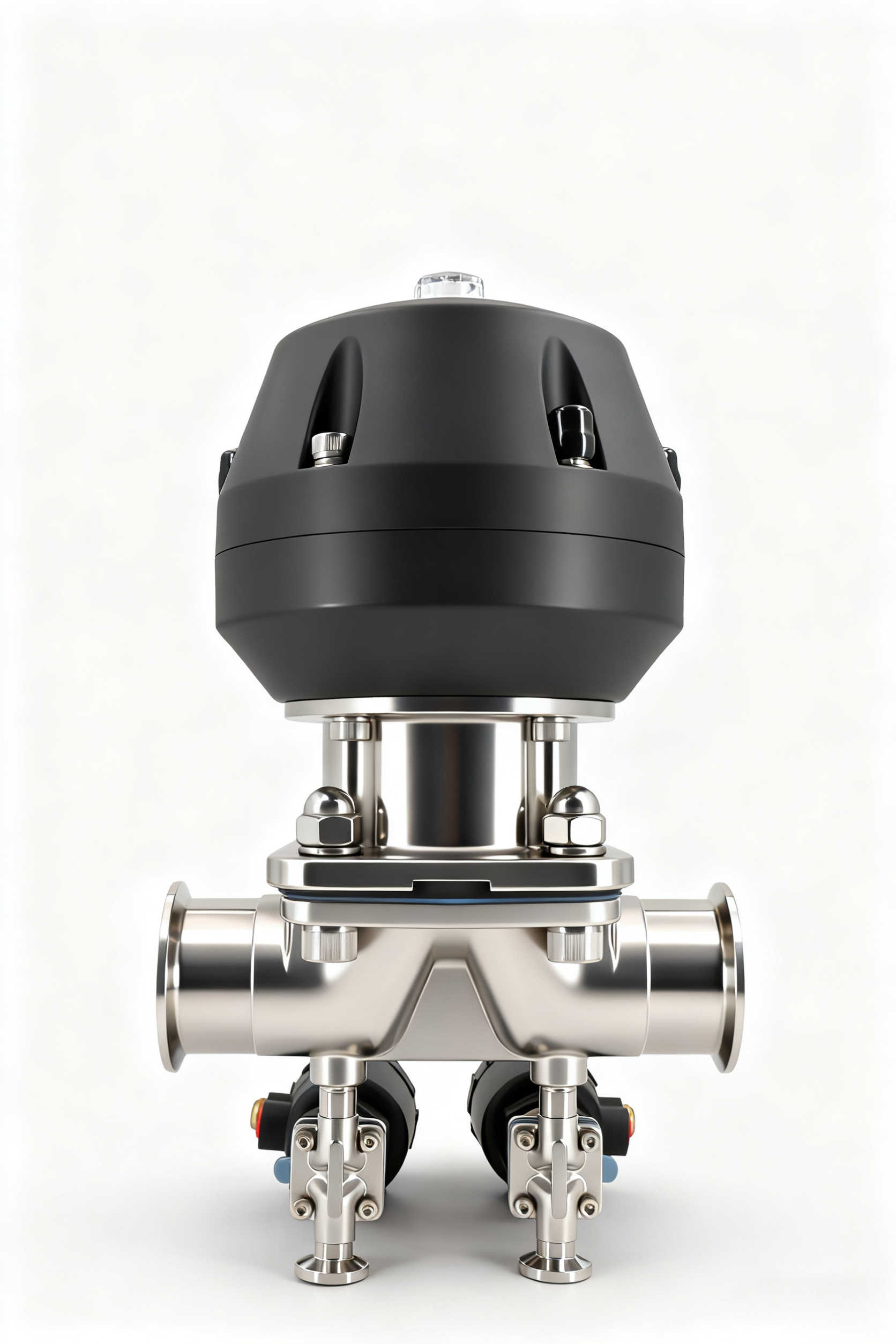 Stainless steel sanitary plastic head pneumatic quick-install diaphragm valve