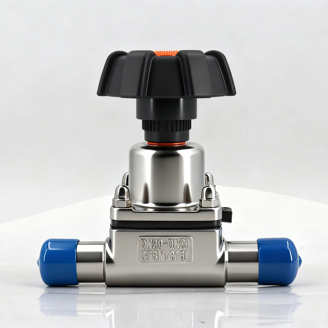 Sanitary Stainless Steel Manual Welded rubber Diaphragm Valve