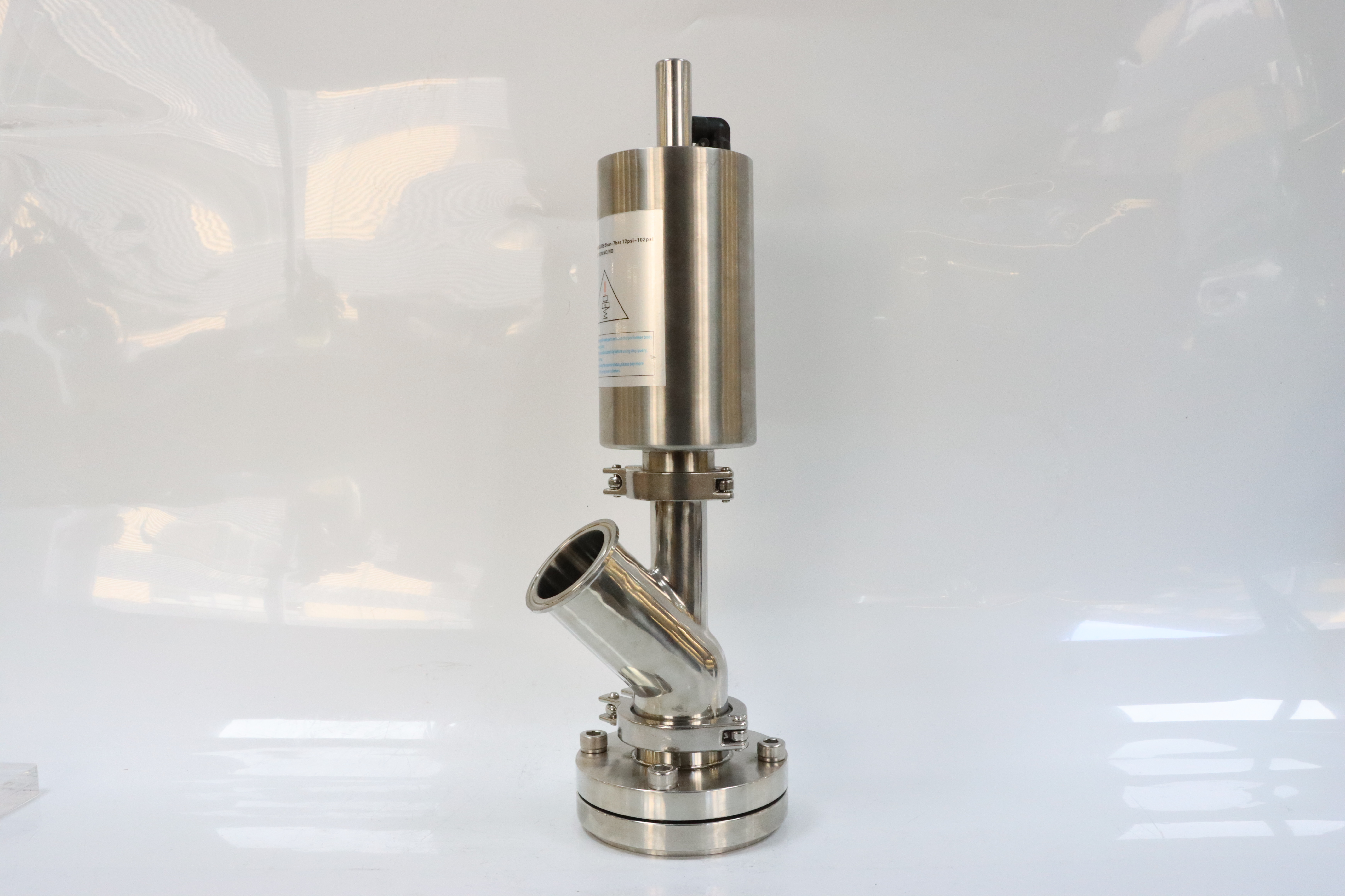 Stainless steel pharmaceutical Y-type sanitary tank bottom valve