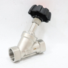 Sanitary Stainless Steel High-temperature Resistant Plastic Head Manual Threaded Angle Seat Valve