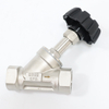 Sanitary Stainless Steel High-temperature Resistant Plastic Head Manual Threaded Angle Seat Valve