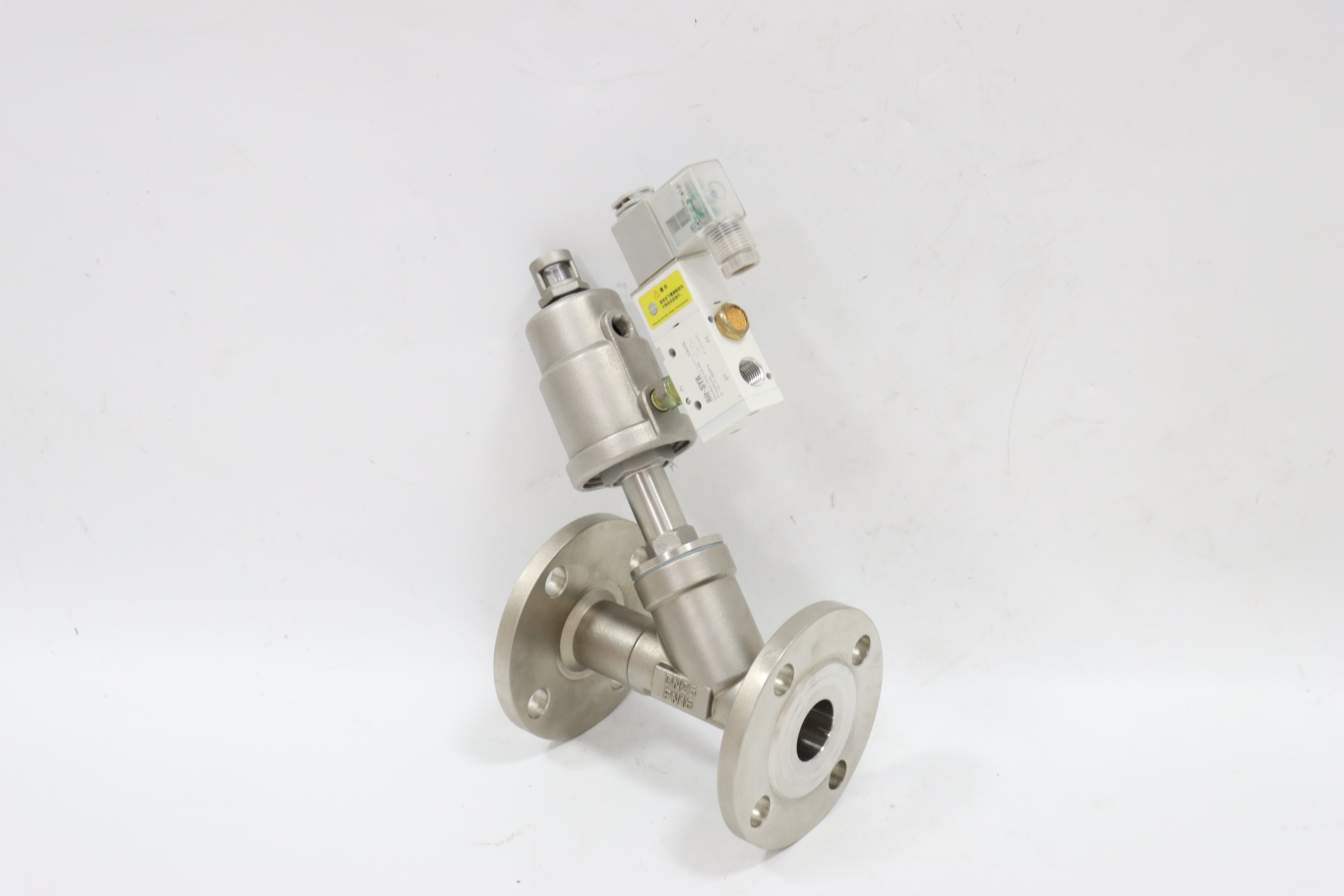 Stainless Steel Two Way Female Air Pneumatic Angle Seat Valve