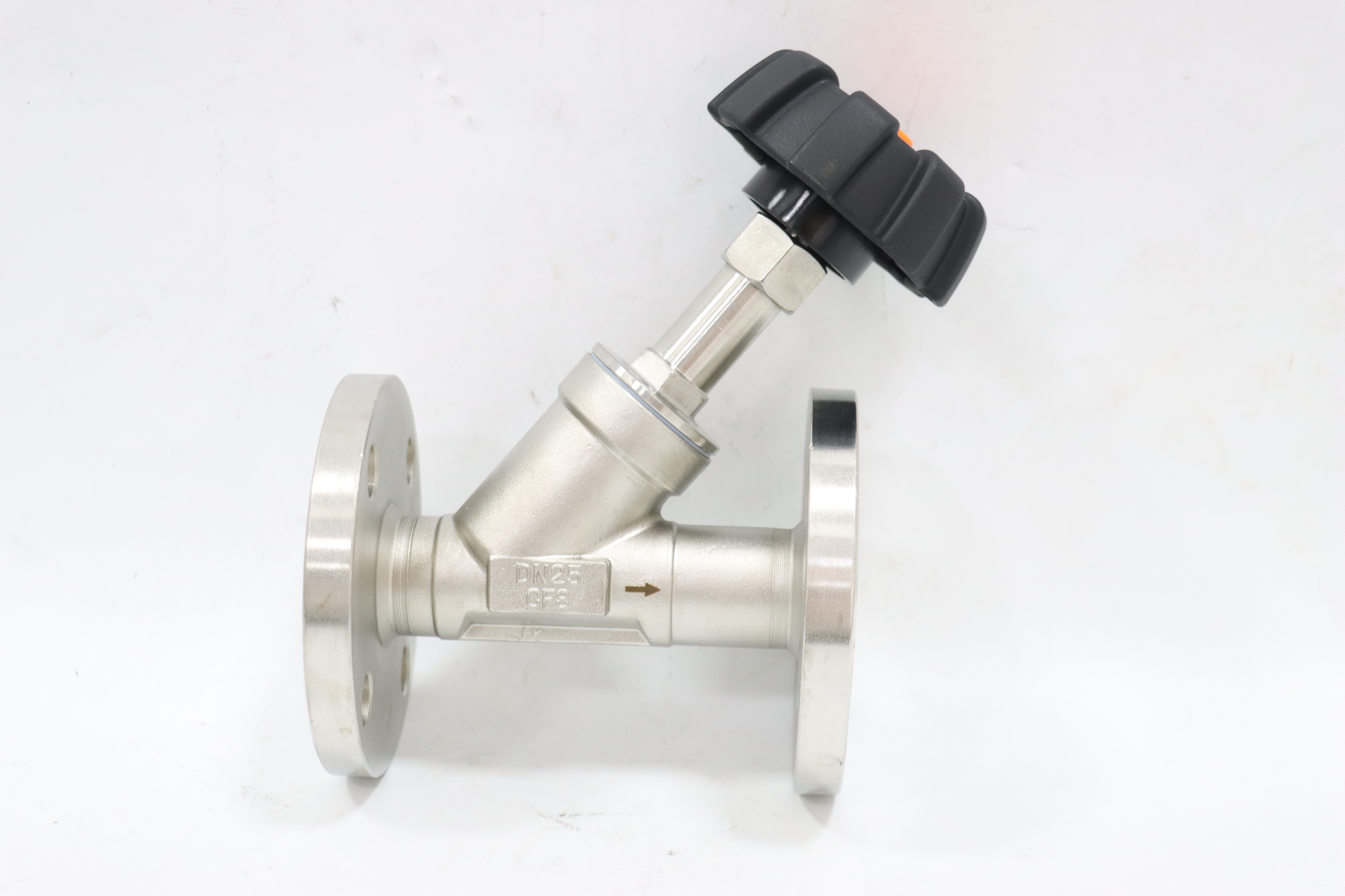 Stainless Steel Flange Steam Valve Plastic Head Manual Angle Seat Valve