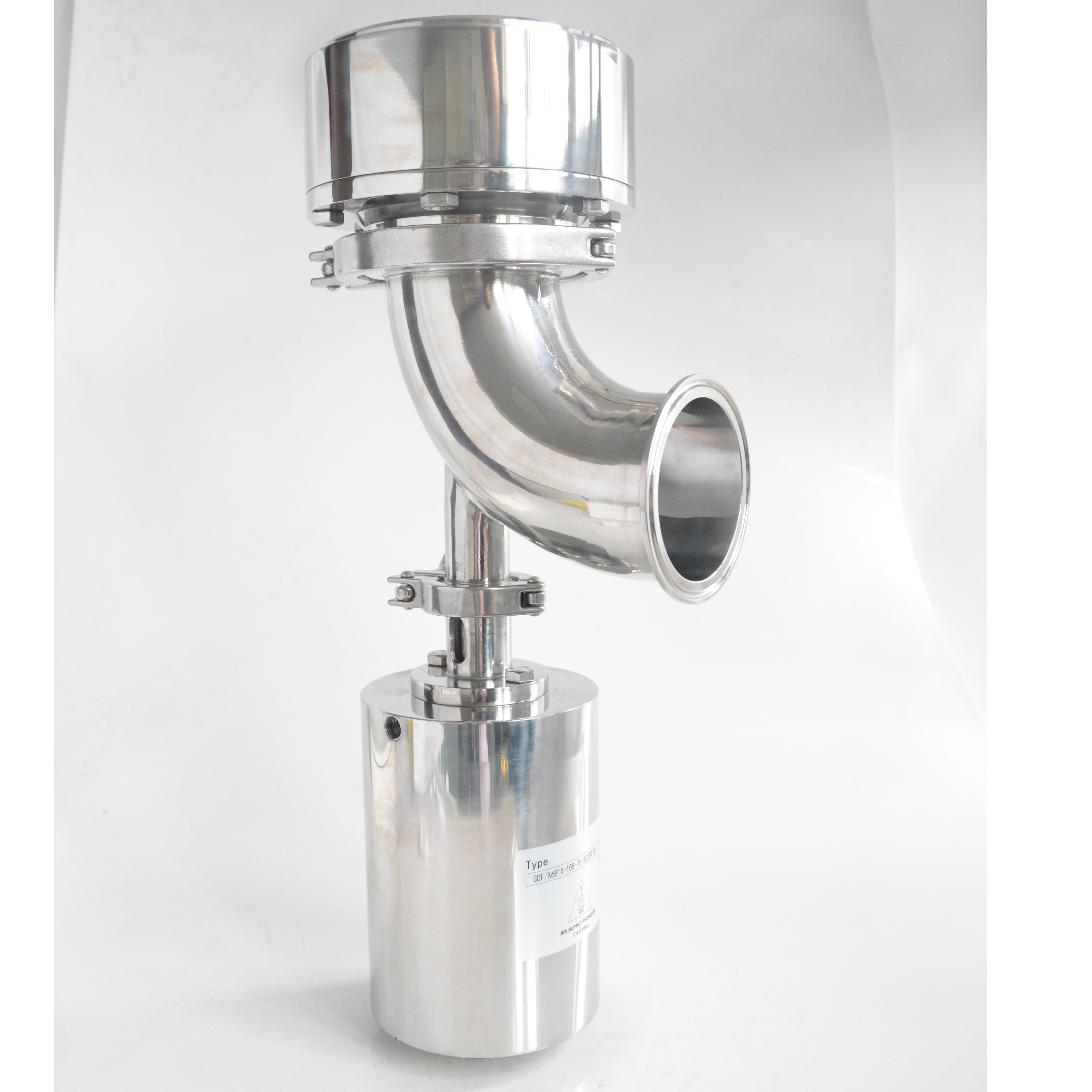 Stainless Steel DN80 ISO Y Type Sanitary Tank Bottom Valve