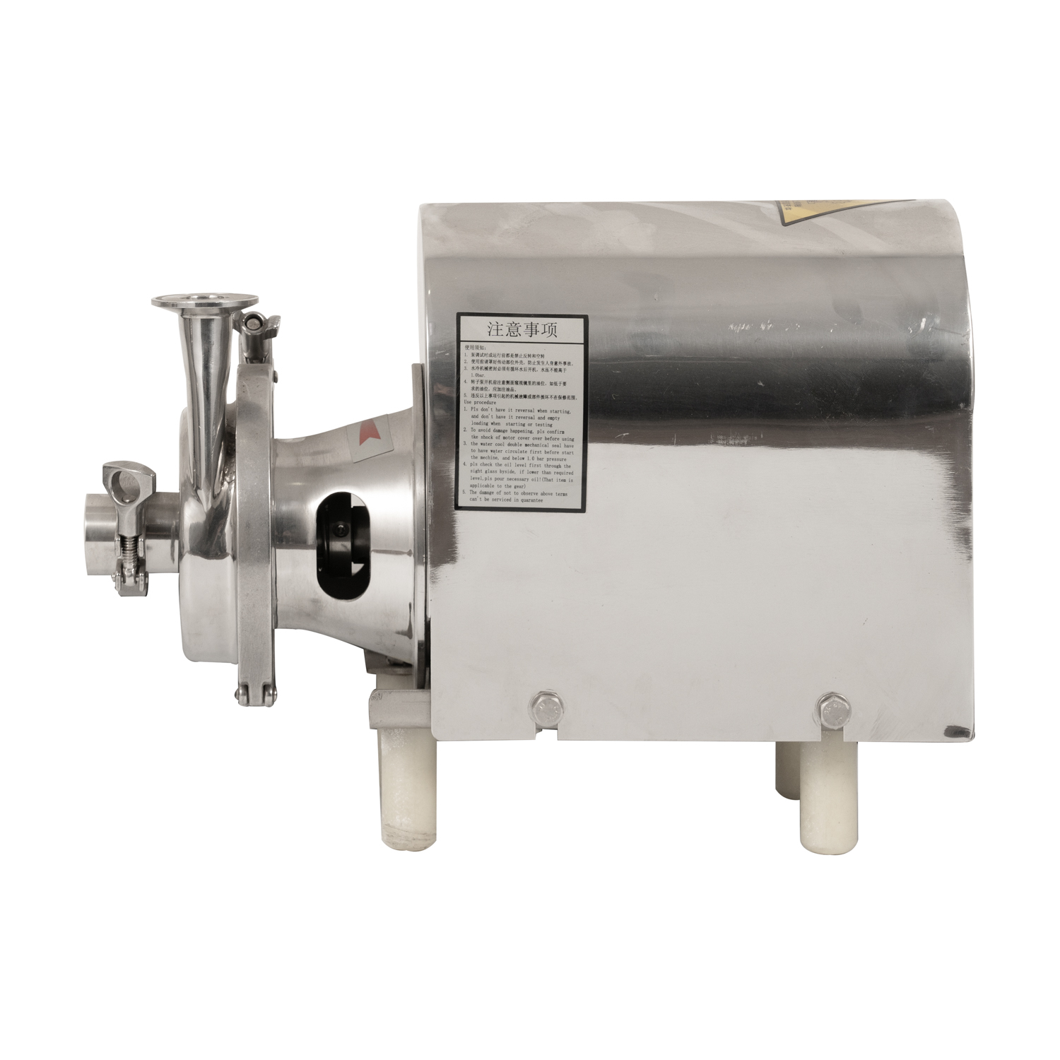 Stainless Steel High-Hardness Clamped Horizontal end suction Centrifugal Pump