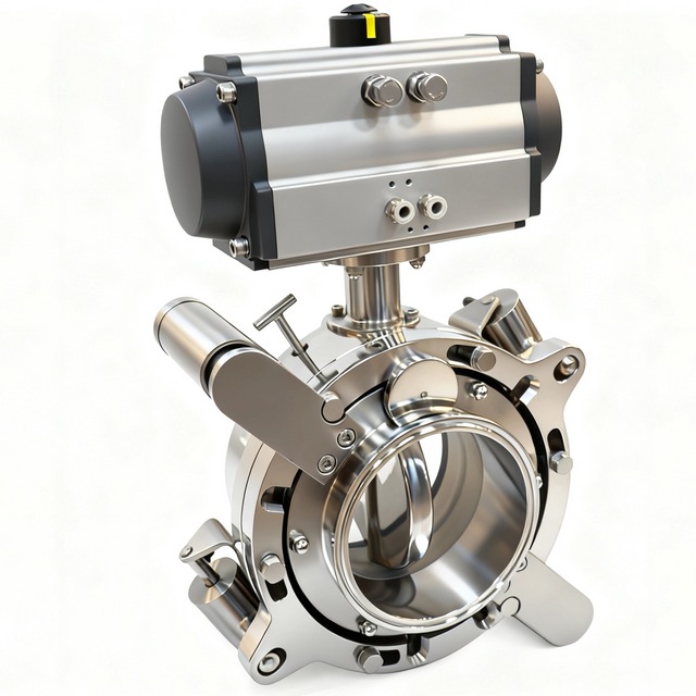 STAINLESS STEEL Aluminum Groove Type Demco Gearbox Butterfly Valve