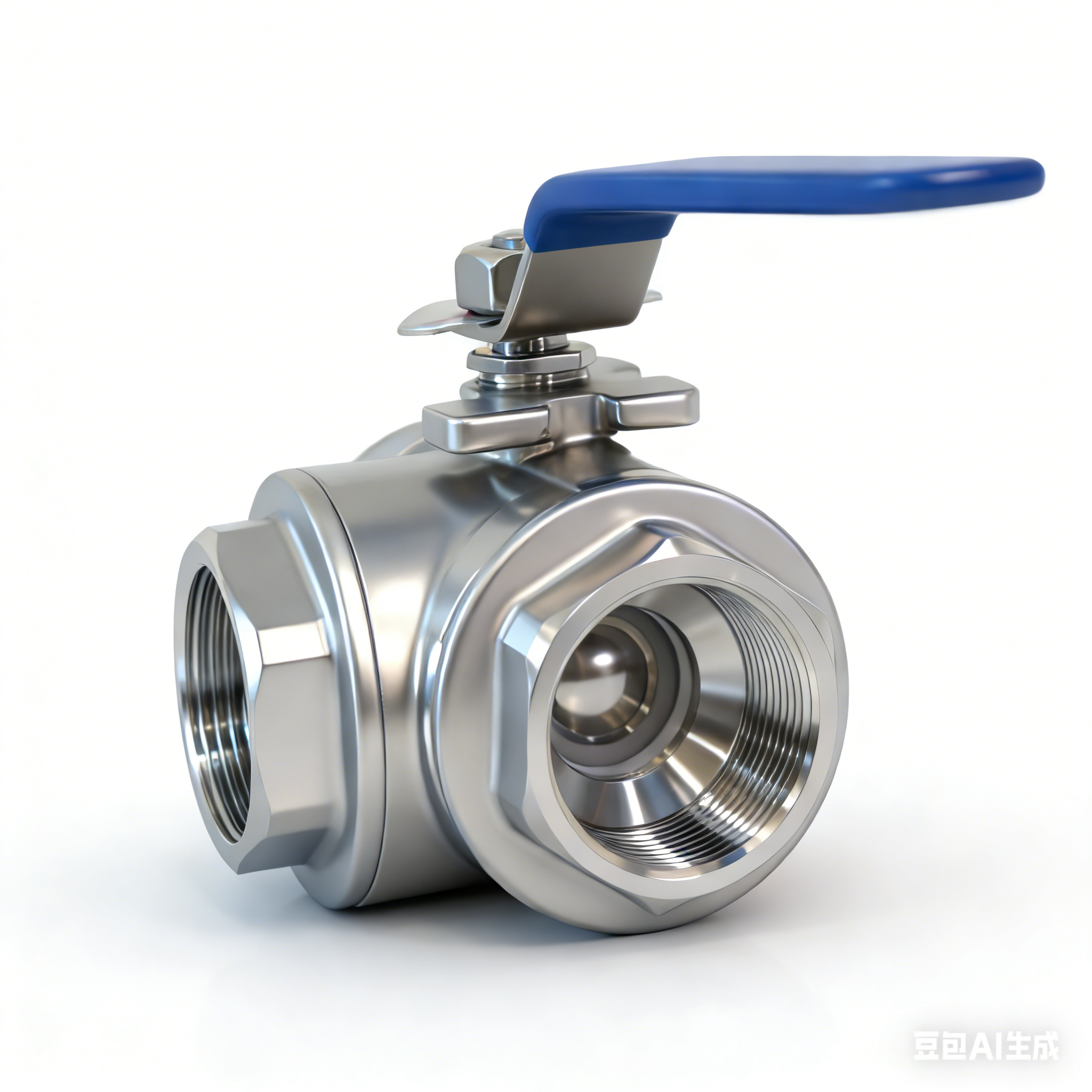 Stainless steel three-way internal thread manual ball valve