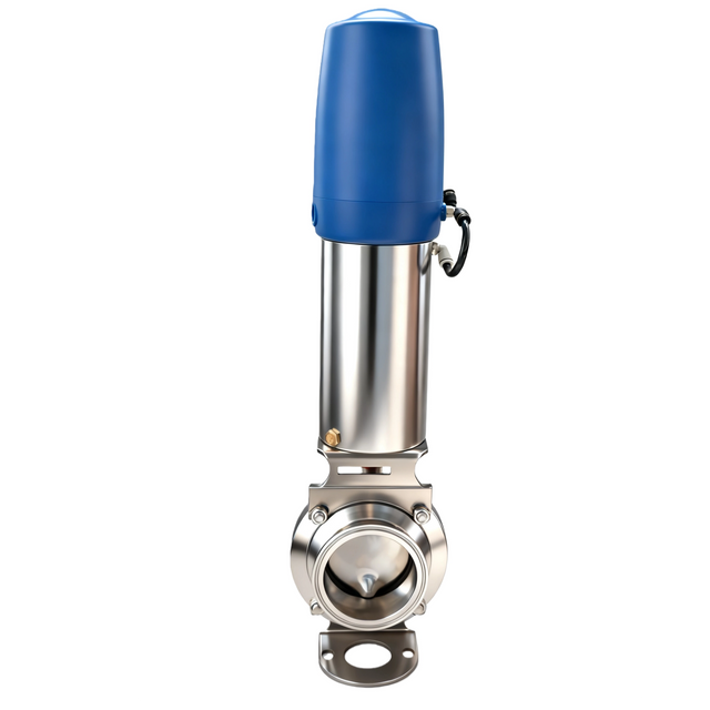 STAINLESS STEEL Pneumatic Diaphragm Actuated Powder Anti Mixing Butterfly Valve