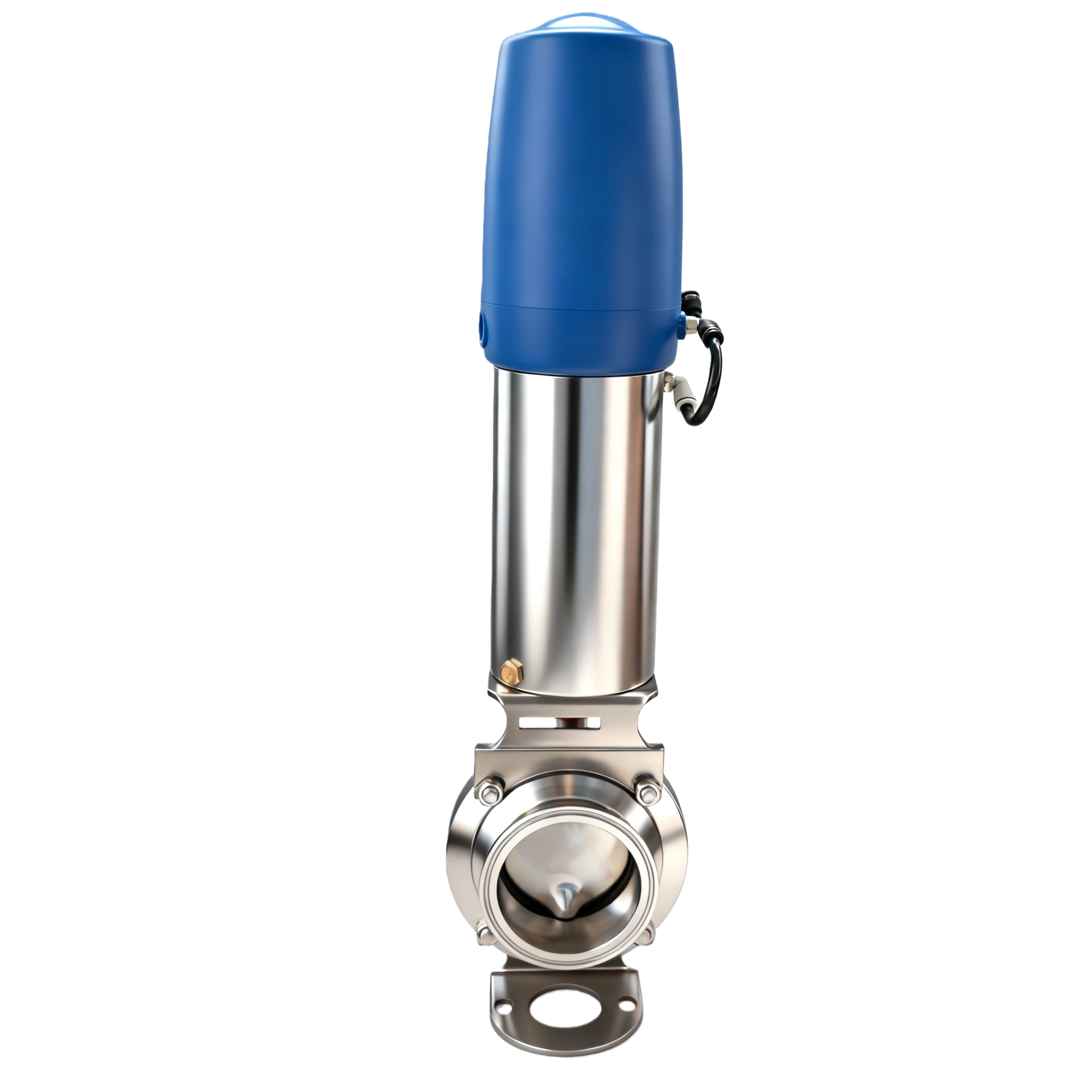 STAINLESS STEEL Pneumatic Diaphragm Actuated Powder Anti Mixing Butterfly Valve