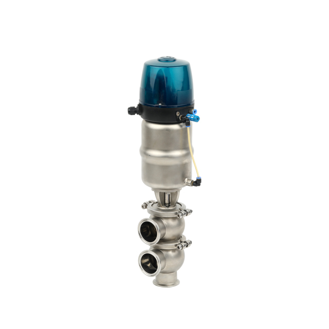 Stainless Steel Pneumatic Flow Diversion Double Seat Valve