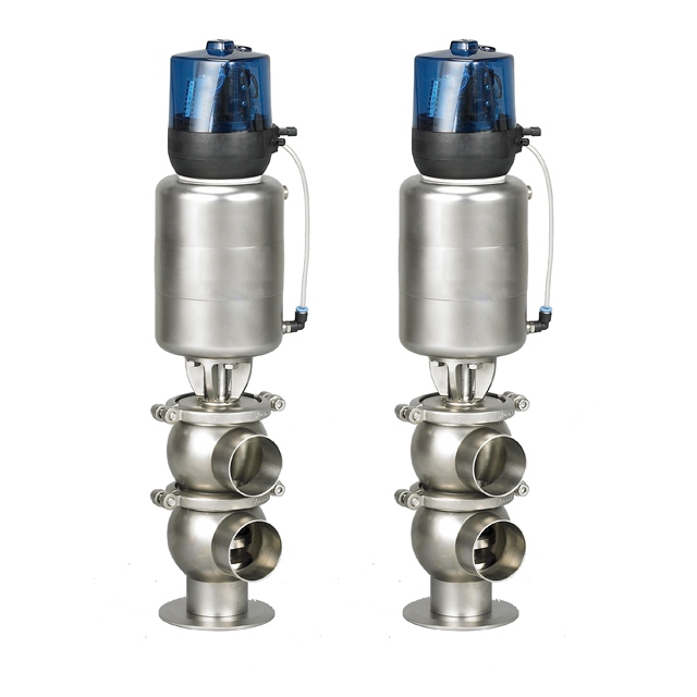Stainless Steel Sanitary Pneumatic High Accuracy Flow Diversion Valve