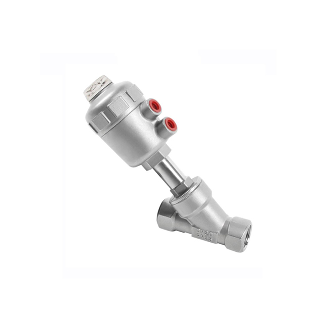 SS304 Normally Open Double Acting Angle Seat Valve for Food
