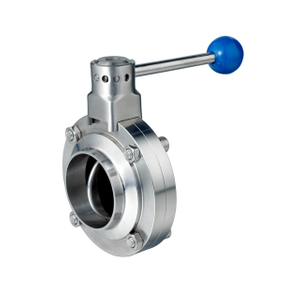 SS304 Worm Gear Operated Pulling Handle Welded Butterfly Valve