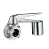Stainless Steel Sanitary Direct Way Pulling Handle Butterfly Valve