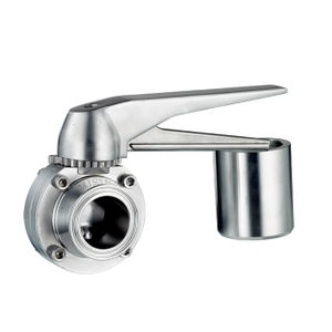 Stainless Steel Aseptic Gear Operated Squeeze Trigger Butterfly Valve