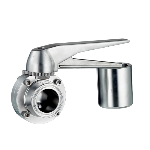 Stainless Steel Pull Trigger Tri-clamp Butterfly Valve with Threaded