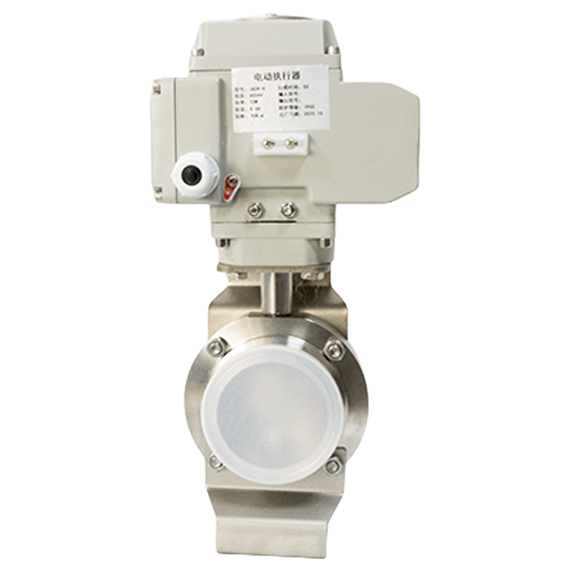 Sanitary Stainless Steel Tri-Clamp Butterfly Valve with Electric Actuator