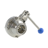 Sanitary Stainless Steel DIN Manual Tri-Clamped Butterfly Ball Valve