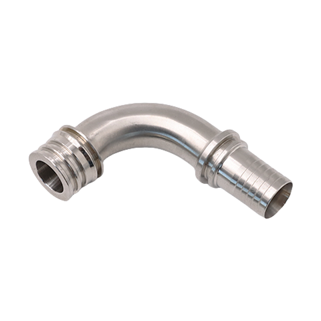Sanitary Stainless Steel Aseptic Hose Barb - Barb 90 Degree Elbow Adaptor Fitting