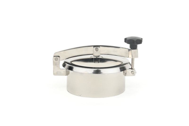 Sanitary stainless steel pressureless round manway