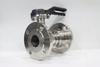 Sanitary stainless steel flange integrated butterfly valve