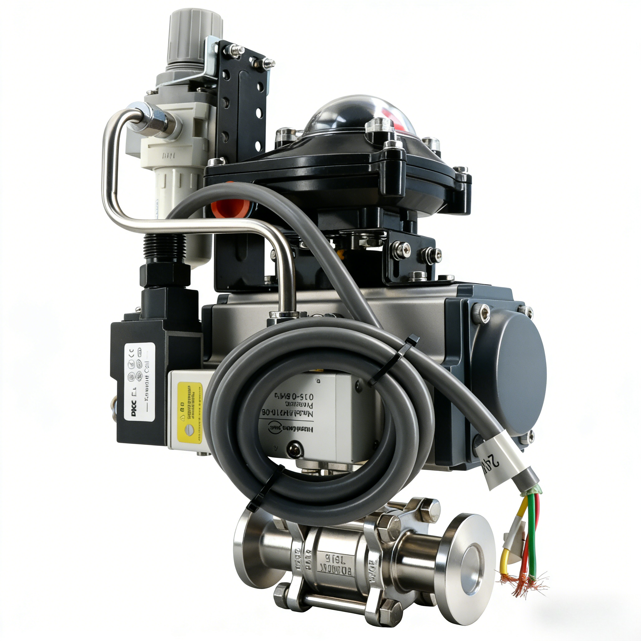 Stainless Steel Sanitary Straight through Pneumatic Quick-install Ball Valve