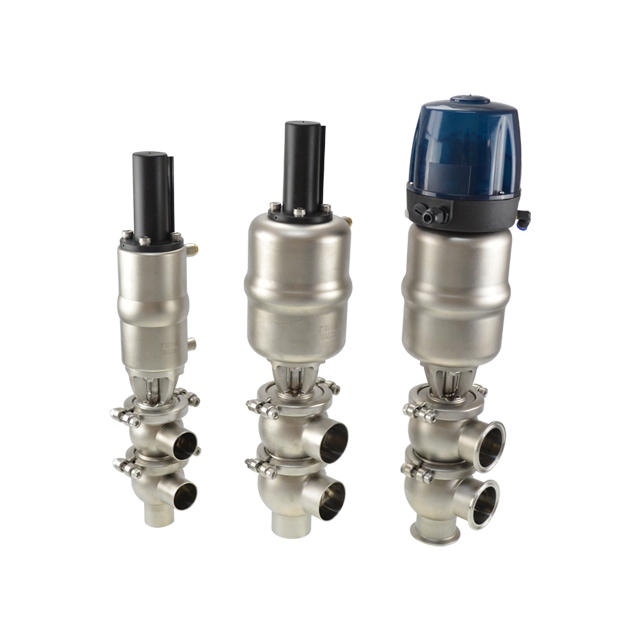 Sanitary Stainless Steel Weld Double Seat Reverse Direction Valve 