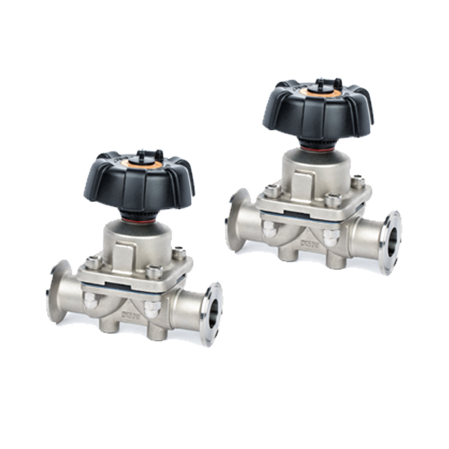 Stainless Steel Sanitary DIN Clamped Straight Diaphragm Valve